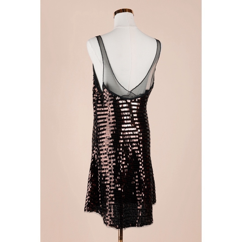 Sz S Intimately Free People Disco Fever Mini Sequin Slip Dress In Black Combo - Picture 4 of 9